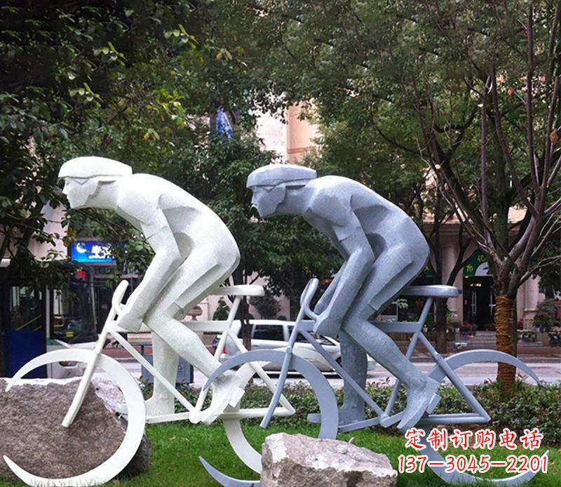 大同装饰型不锈钢骑自行车雕塑