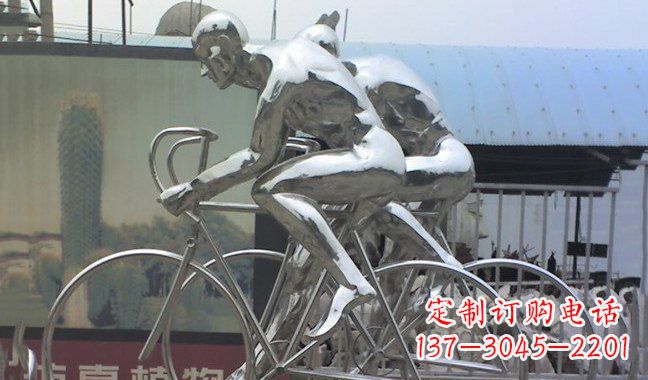 大同不锈钢骑行自行车雕塑