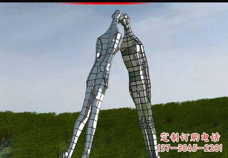 大同爱的无限,不锈钢情侣人物雕塑