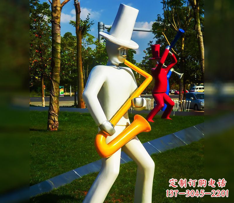 大同精美的萨克斯不锈钢雕塑