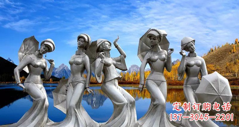 大同现代少女雕塑