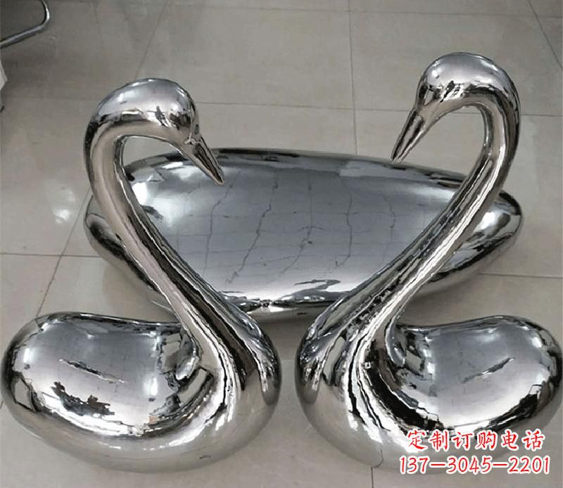大同高端定制不锈钢天鹅雕塑