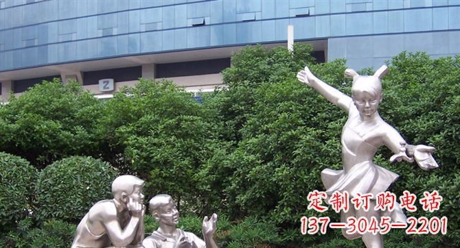 大同优质不锈钢学生人物雕塑