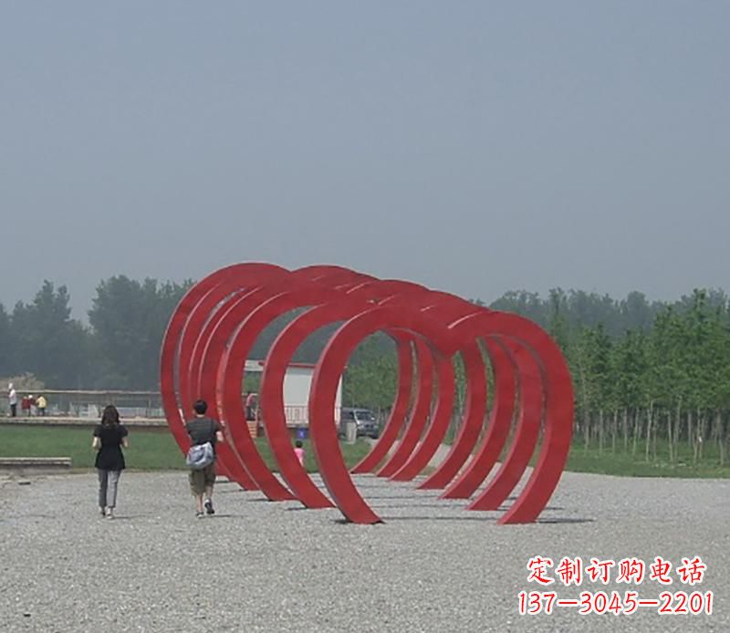 大同不锈钢心形拱门雕塑