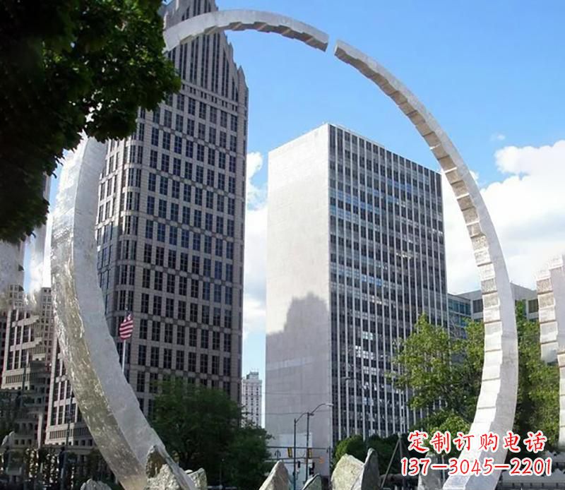 大同金属圆环景观雕塑