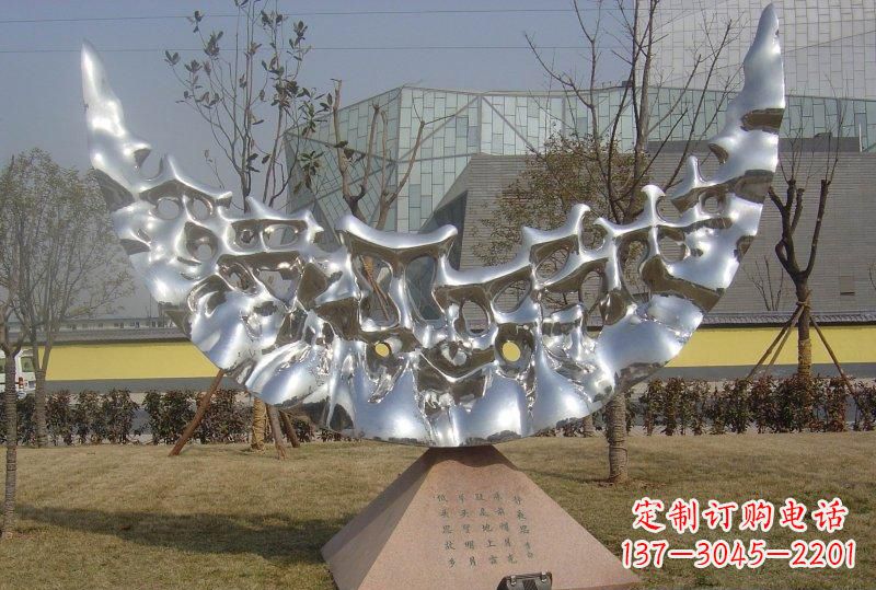 大同新款不锈钢月亮景观雕塑