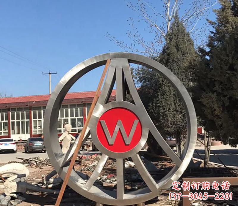 大同精美的不锈钢圆球字母景观雕塑