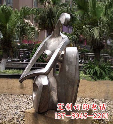 大同现代艺术风格的不锈钢女人雕塑
