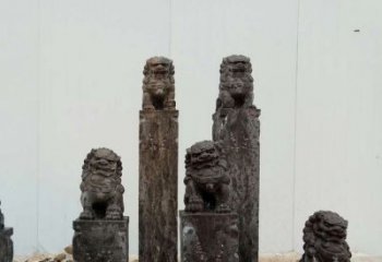 大同复古风格拴马桩雕塑