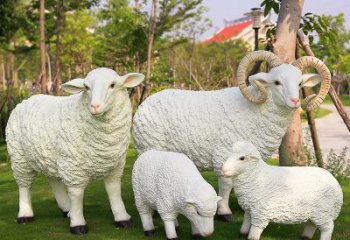 大同乡村绵羊雕塑 – 农家院庭院仿真动物摆件