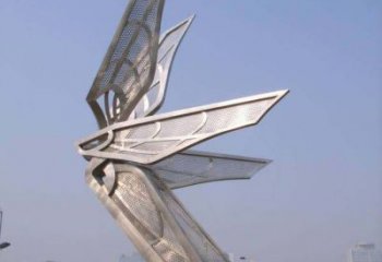 大同大型不锈钢蝴蝶翅膀雕塑