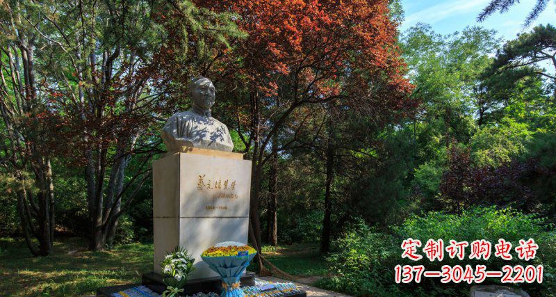 大同精致无缝蔡元培胸像石雕