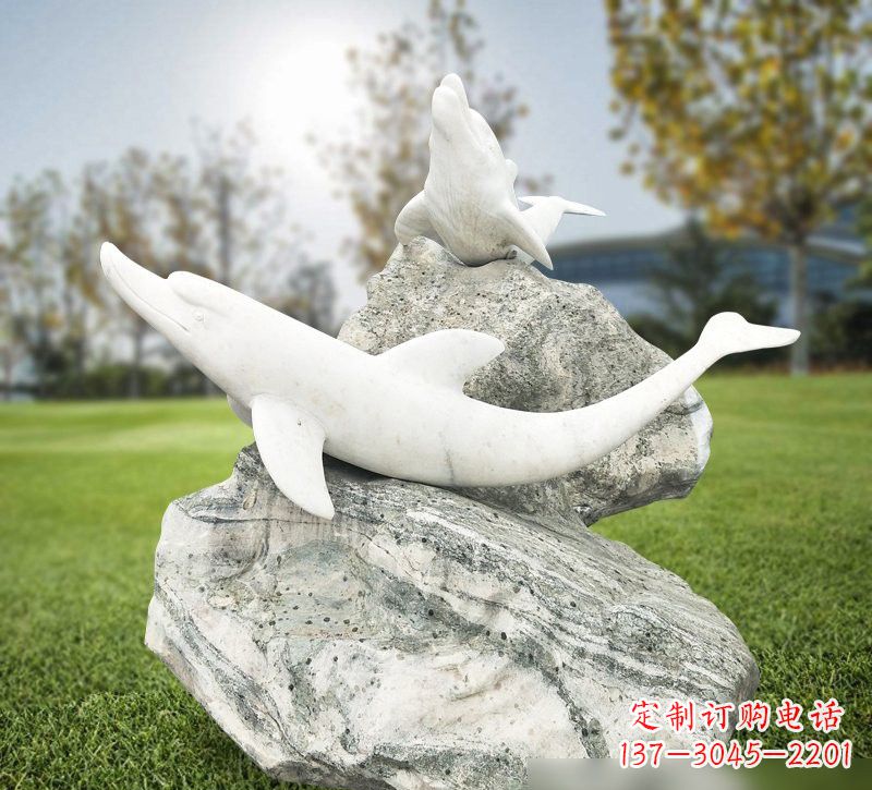 大同中领雕塑设计之海豚石雕