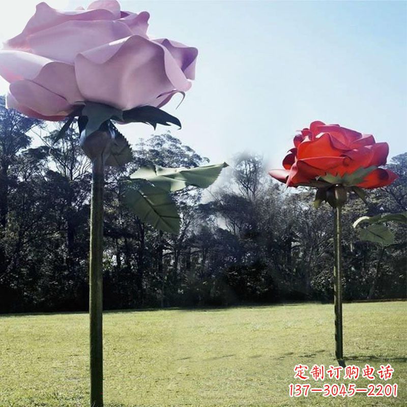 大同精美不锈钢雕刻玫瑰花雕塑