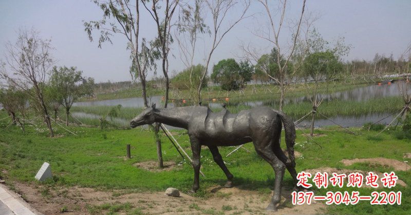 大同公园抽象马景观铜雕