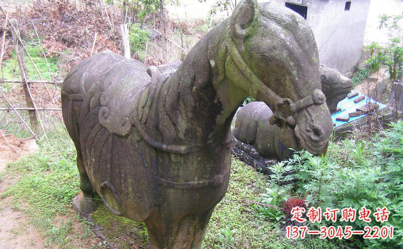 大同公园抽象马动物铜雕