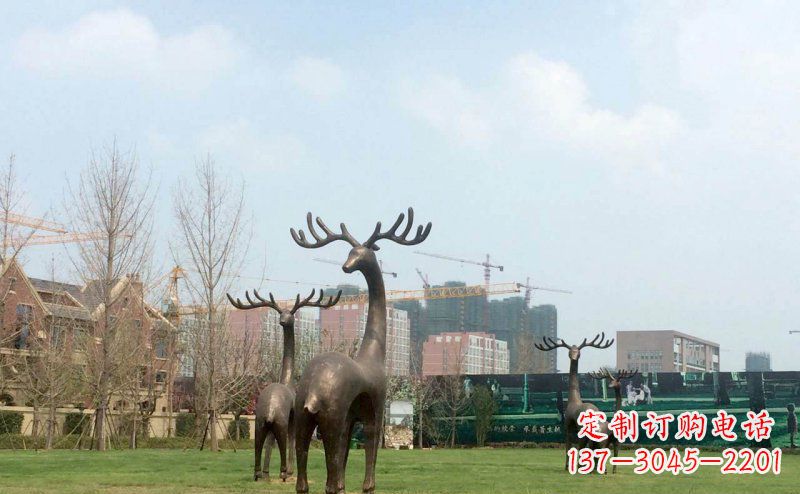 大同唯美梅花鹿铜雕