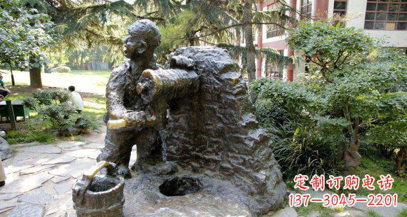 大同春洋定制铜雕男孩雕塑