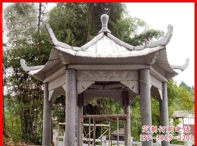 大同复古公园石凉亭雕塑