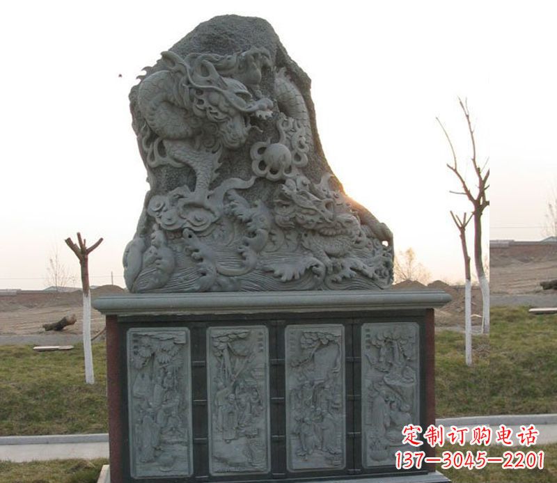 大同精美的大理石龙雕塑