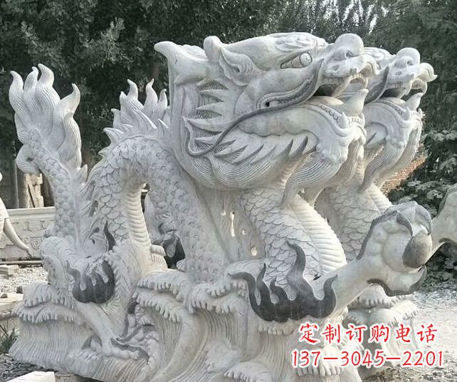 大同优雅古典大理石生肖龙雕塑