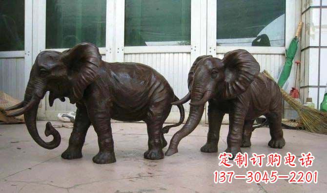 大同传统文化雕塑雕刻大象招财神像