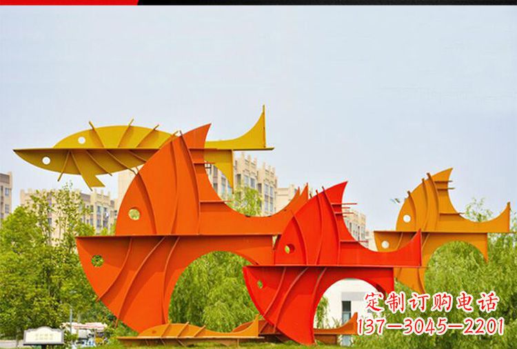 大同大型不锈钢鲤鱼雕塑