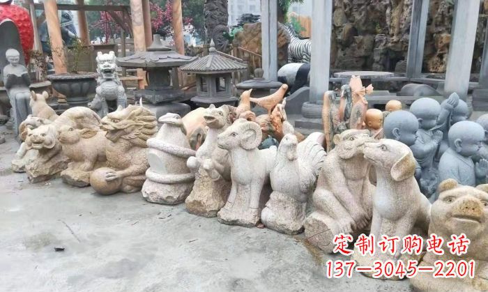 大同十二生肖动物雕塑