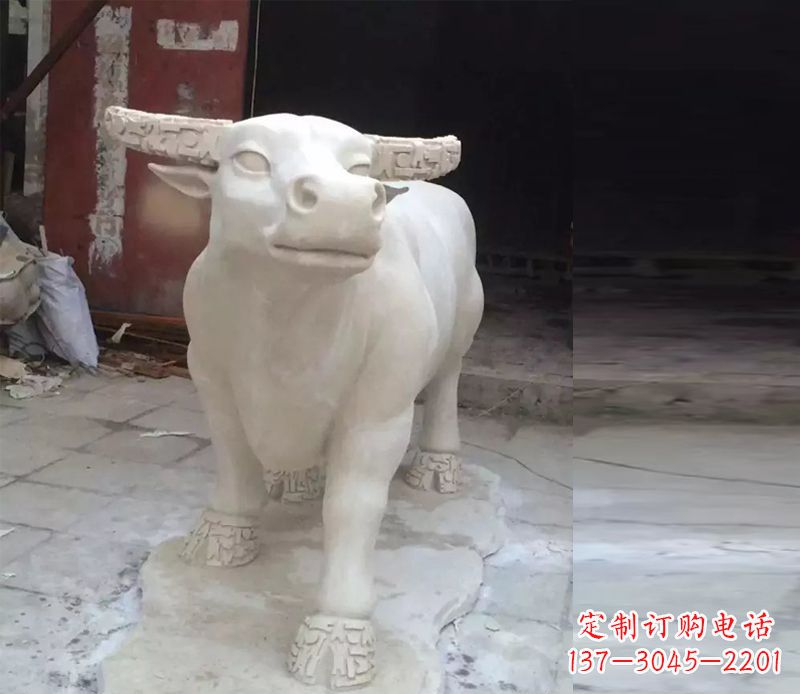 大同公园动物景观石雕牛