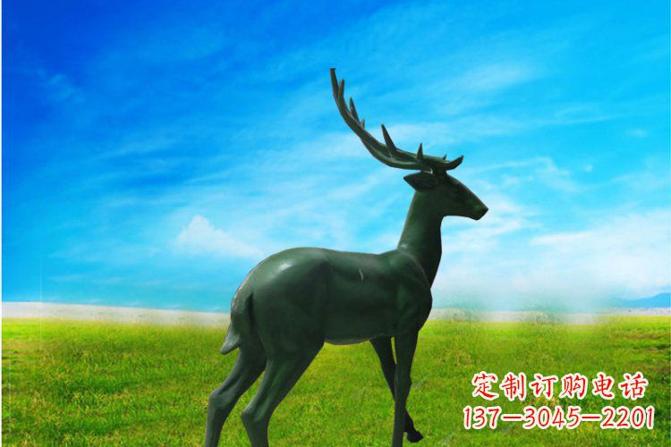 大同中领雕塑 | 公园动物梅花鹿铜雕