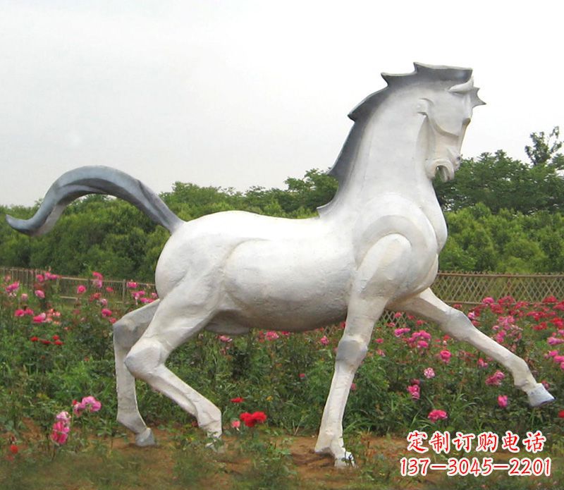 大同中领雕塑精致的动物石雕马