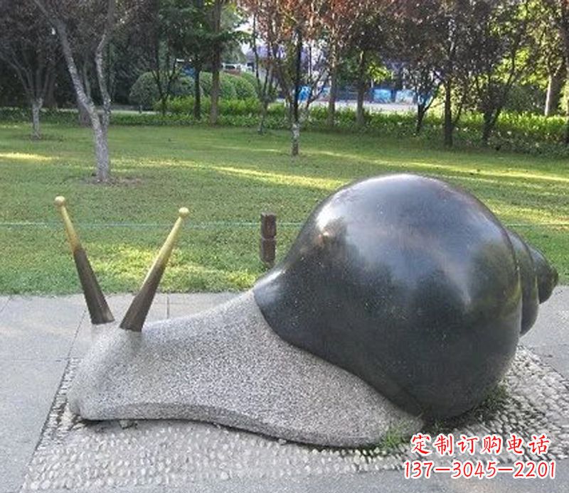 大同中领雕塑专业定制可爱蜗牛石雕