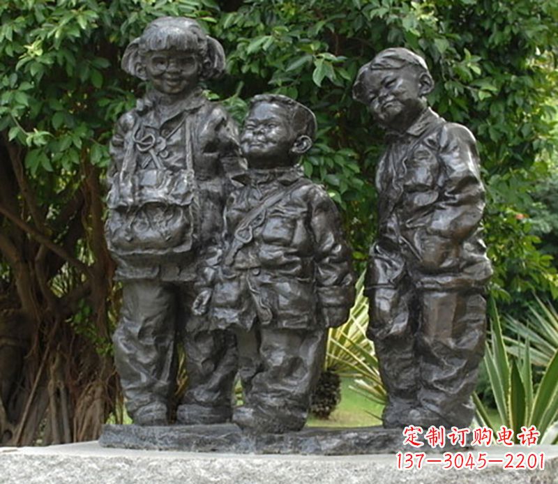 大同公园儿童人物铜雕