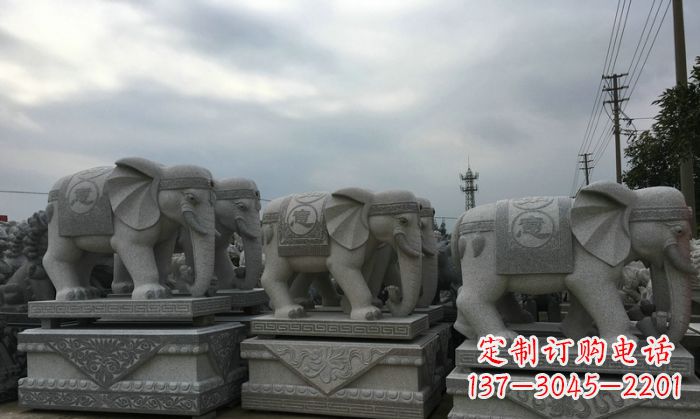 大同公园仿古大象动物石雕