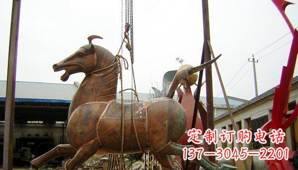 大同公园仿古马动物铜雕