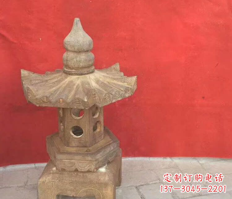 大同公园仿古石灯石雕