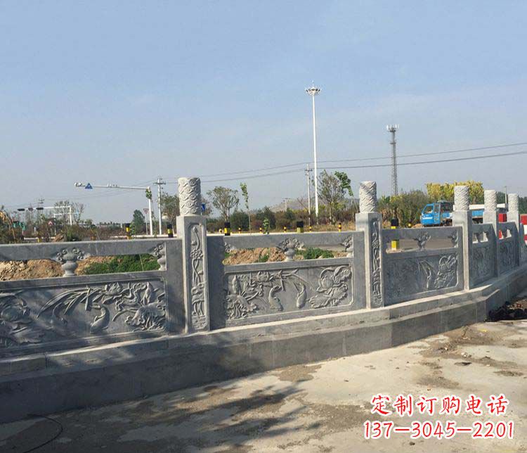 大同风格各异的精美公园仿古石栏板雕塑