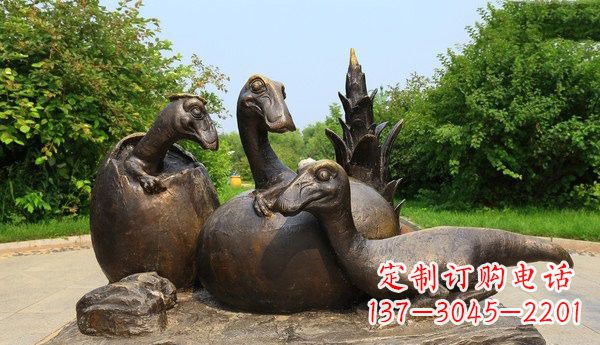 大同公园仿真恐龙铜雕