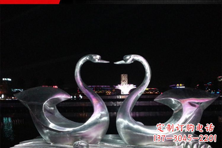大同中领雕塑定制不锈钢仙鹤雕塑