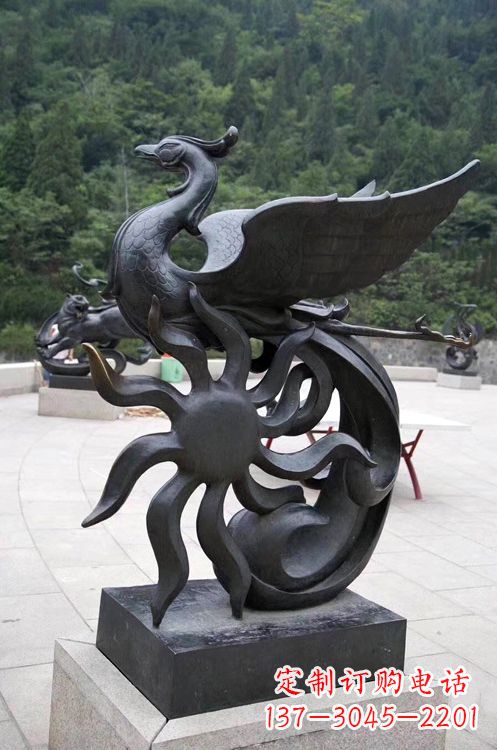 大同天四灵朱雀神鸟雕塑——象征希望的贵族精神