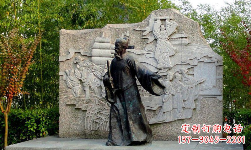 大同海瑞古代名人铜雕领雕塑定制