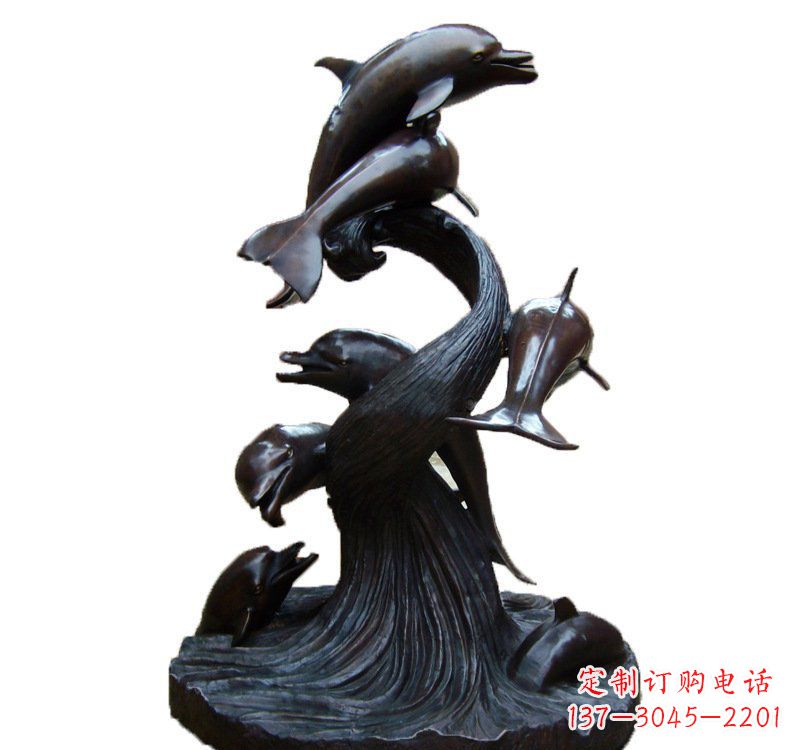 大同产品名称海豚铜雕园林雕塑