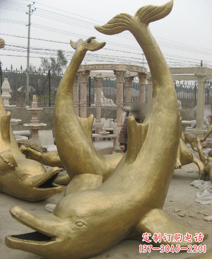 大同海豚铜雕 精美装饰