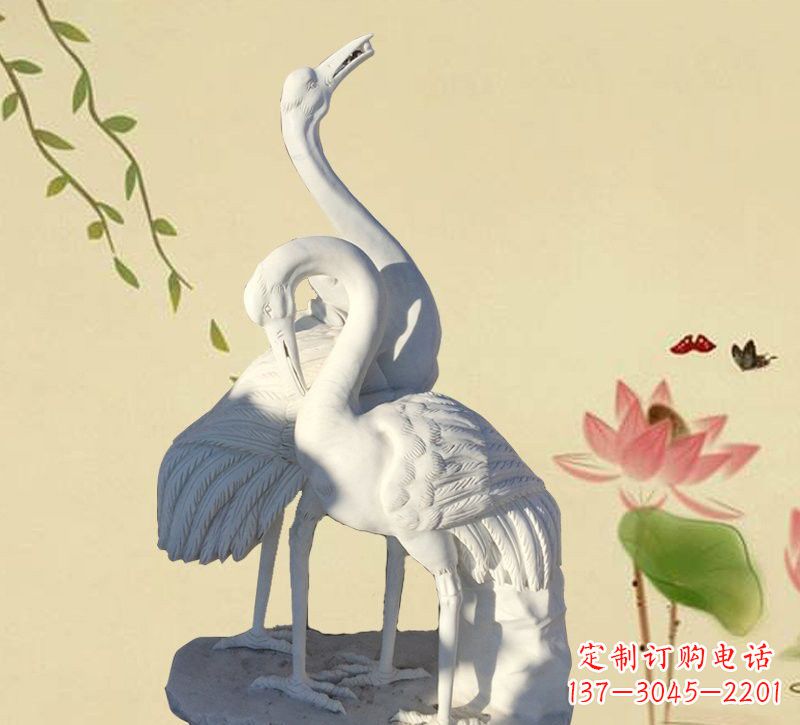 大同公园汉白玉仙鹤石雕