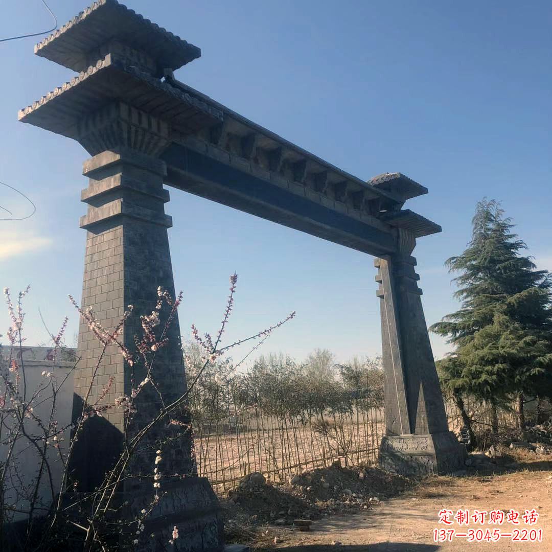 大同公园汉阙大门石雕