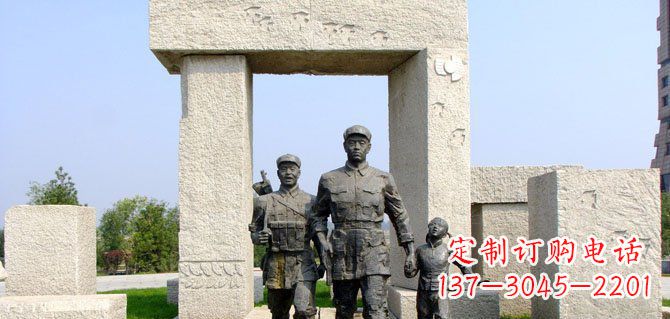 大同纪念红军的铜雕制品