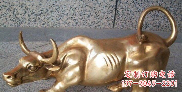 大同公园华尔街牛动物铜雕
