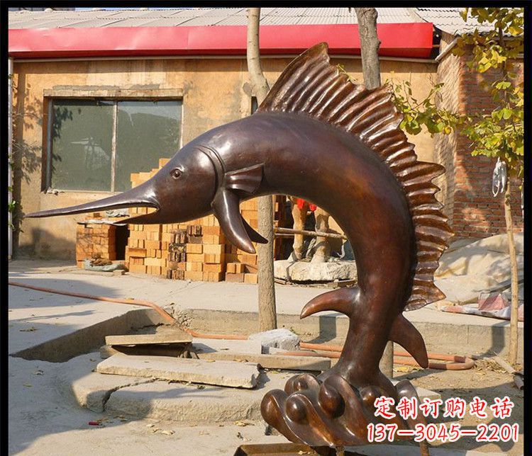大同动物雕塑——海洋剑鱼铜雕