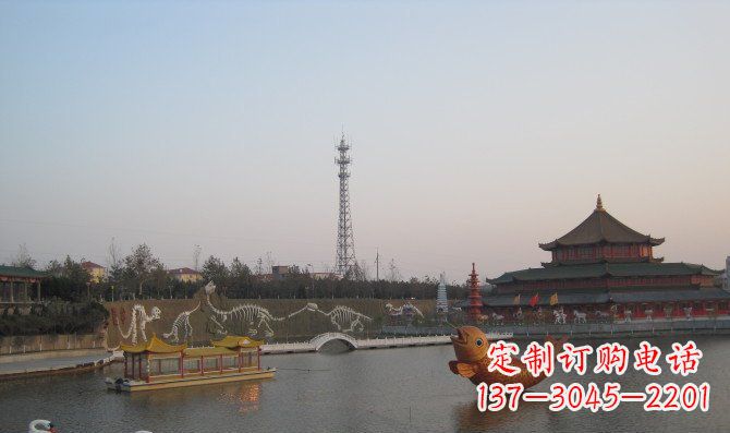 大同公园金鱼动物铜雕