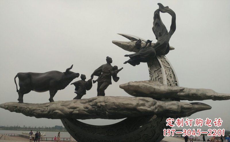 大同非凡爱恋不锈钢牛郎织女雕塑